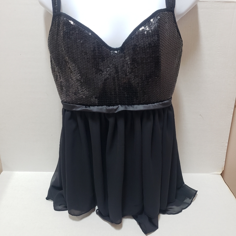 Black evening chemise